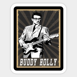 80s Style Buddy Holly Sticker